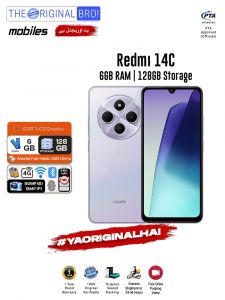 Redmi 14C - 6GB RAM - 128GB Storage - Easy Monthly Installments - PTA Approved - 1 Year Official Warranty - The Original Bro Mobiles - TOB70